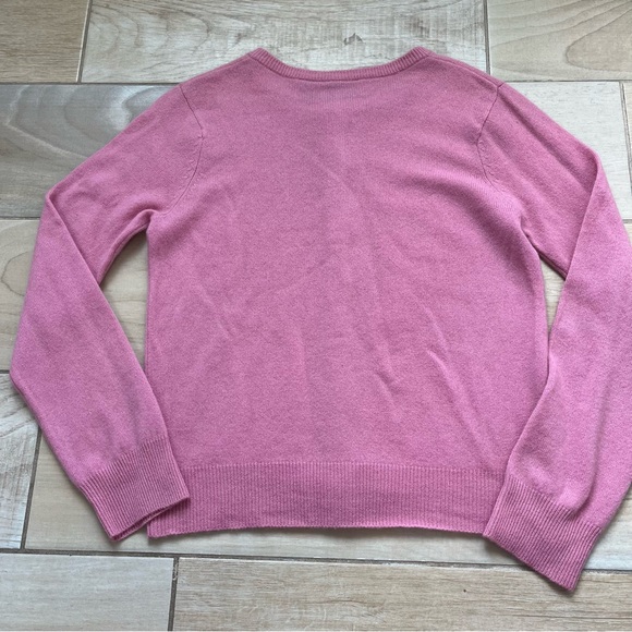 Hillard & Hanson 100% Cashmere Cardigan Classic Small Button-Front Crewneck Prep - Picture 4 of 8